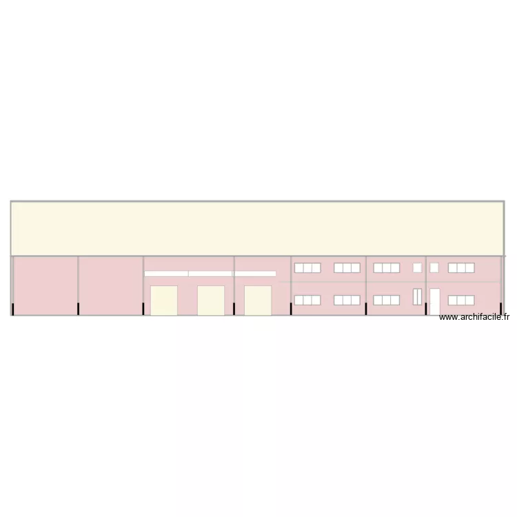 BAL Fa&ccedil;ade avant 2 Avec toit. Plan de 