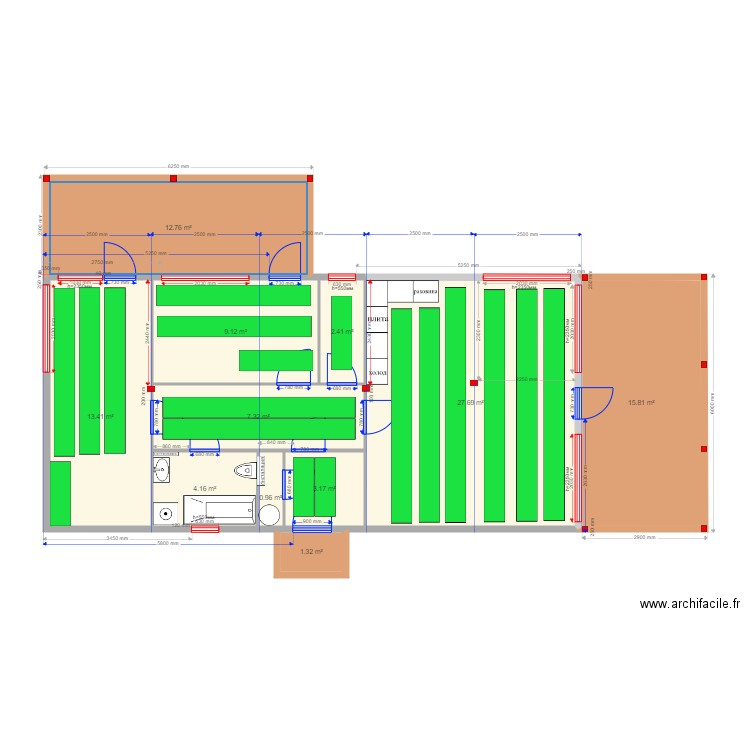 60 2 z TP. Plan de 0 pièce et 0 m2