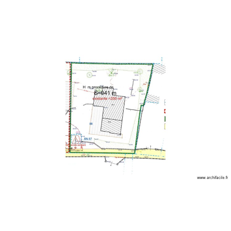 Plan DP détachement. Plan de 0 pièce et 0 m2