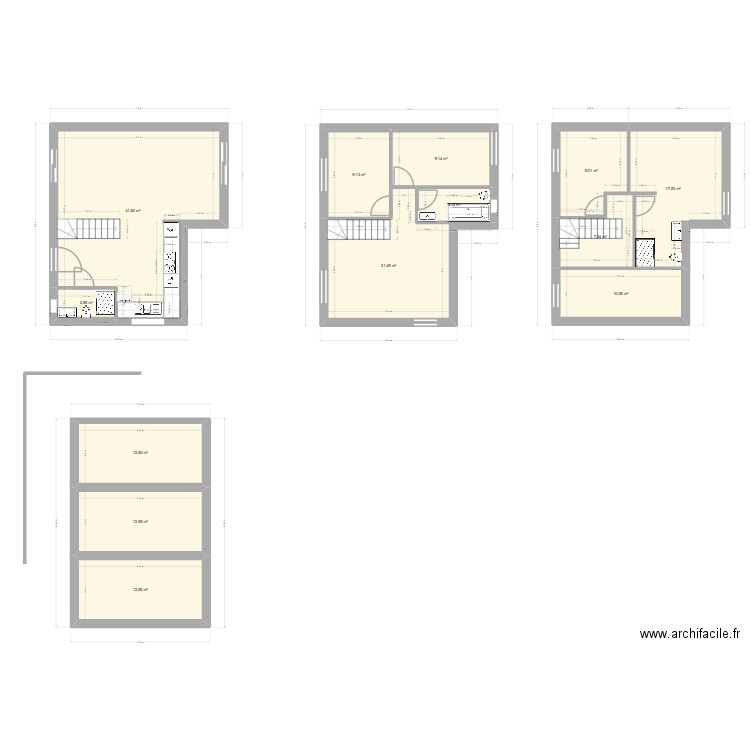 maison bezons. Plan de 13 pièces et 171 m2