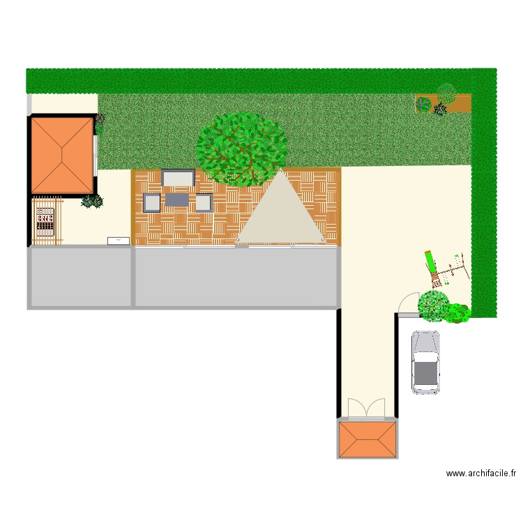 Jardin. Plan de 0 pièce et 0 m2