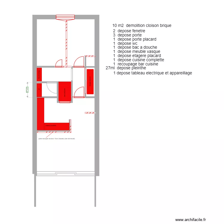 appart cap plan demol. Plan de 