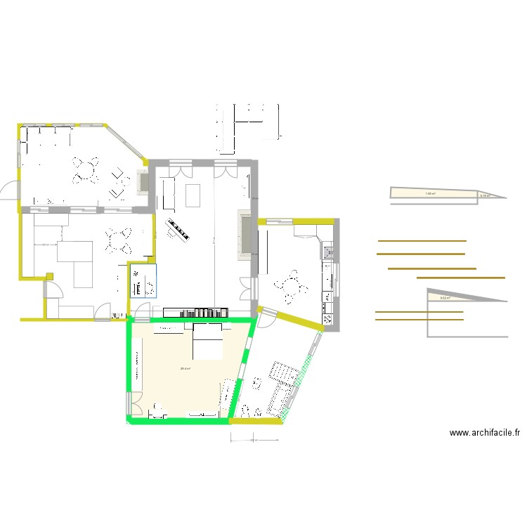 Cuisine v3. Plan de 0 pièce et 0 m2