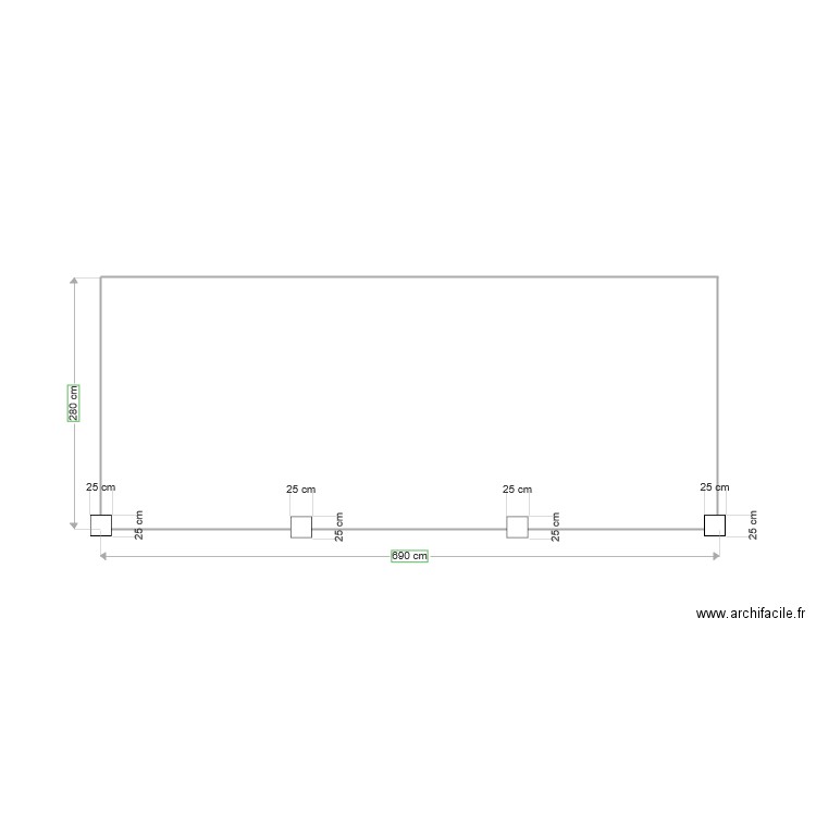 Terrasse Pergola. Plan de 0 pièce et 0 m2