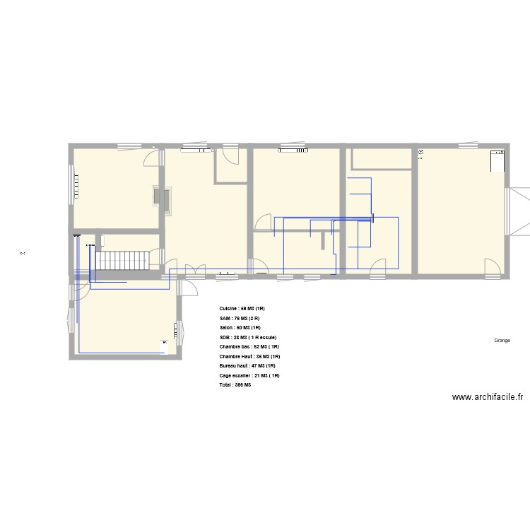 Maison parents 4 nue eau chaude et froide. Plan de 0 pièce et 0 m2