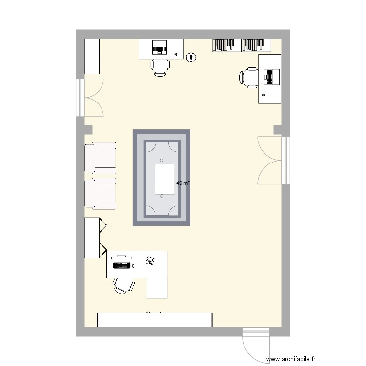 avant bureau. Plan de 0 pièce et 0 m2