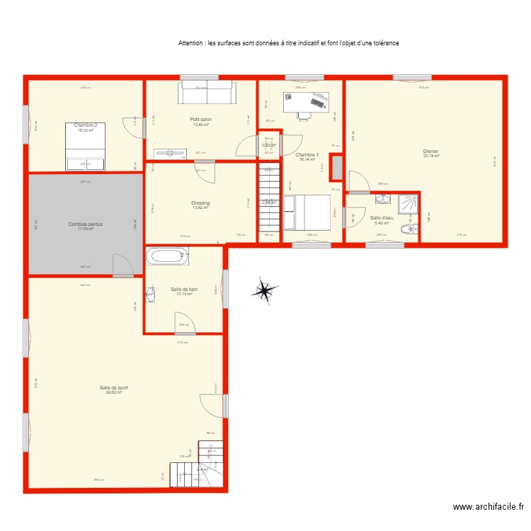 BI 2730 Etage cöté. Plan de 0 pièce et 0 m2