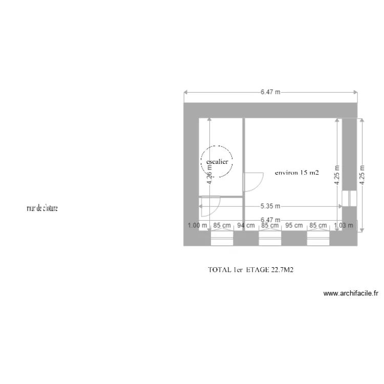 maison potager 1er etage. Plan de 