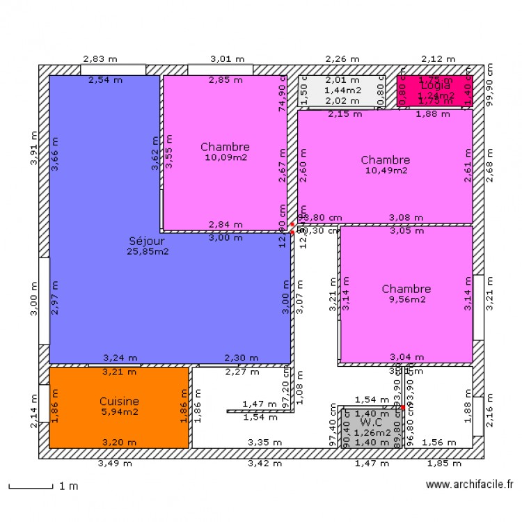 Duplex Fresnes. Plan de 0 pièce et 0 m2