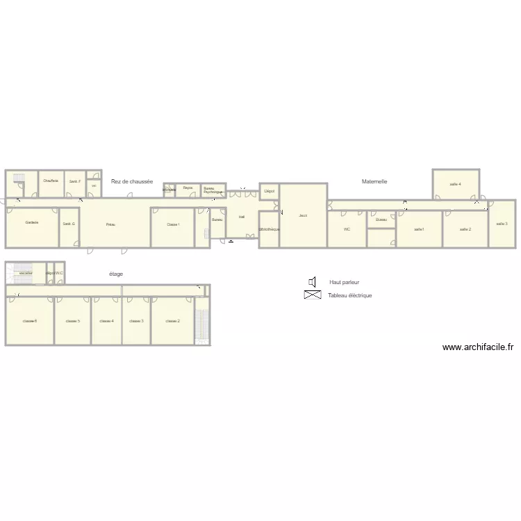 Plan école Montsûrs. Plan de Plan école Montsûrs. Plan de