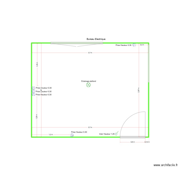 Bureau Electrique. Plan de 0 pièce et 0 m2