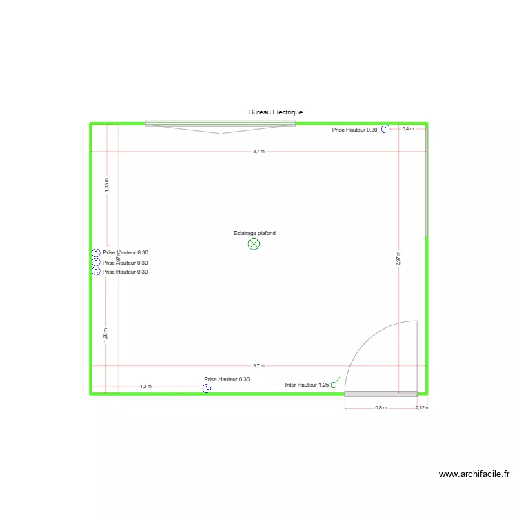 Bureau Electrique. Plan de 