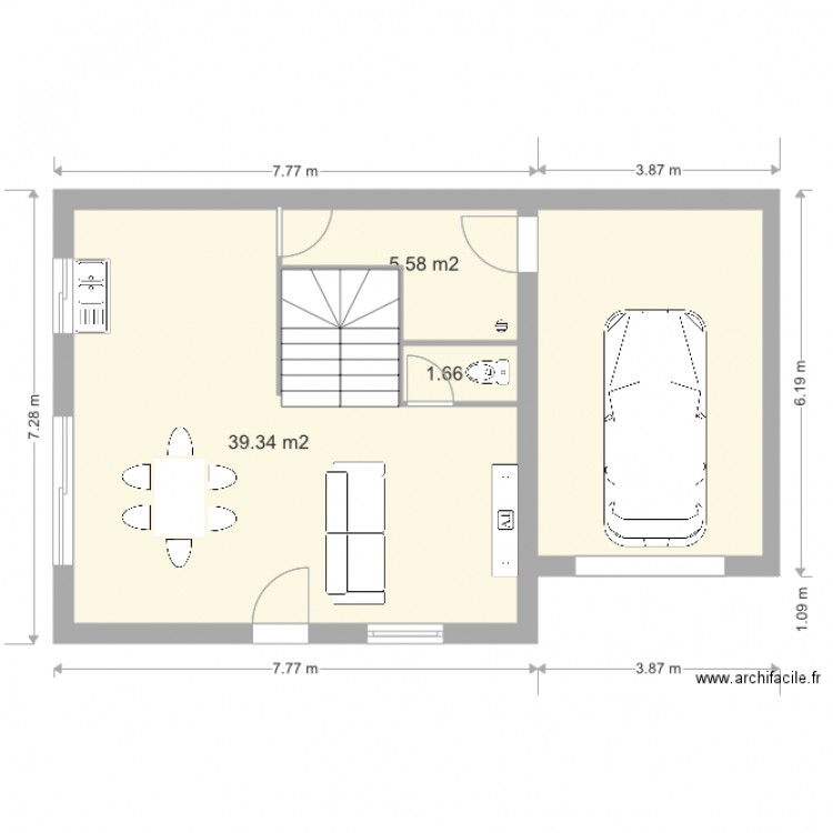 maison rdc 1 villa avec élément. Plan de 0 pièce et 0 m2