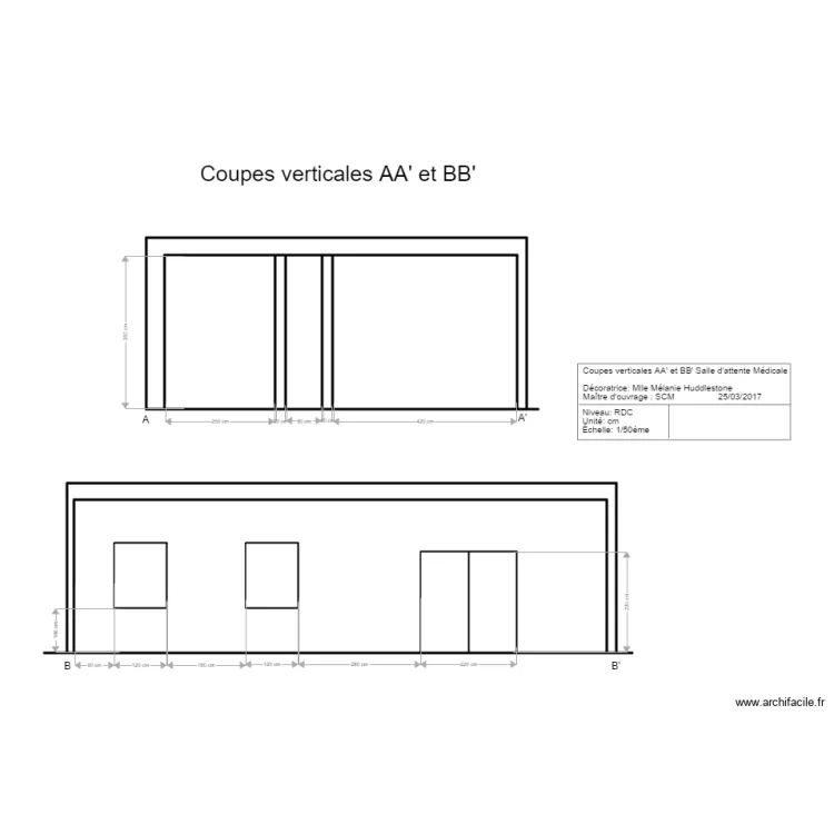 coupe verticale. Plan de coupe verticale. Plan de