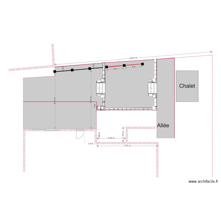 Plan Pergola. Plan de 6 pièces et 120 m2