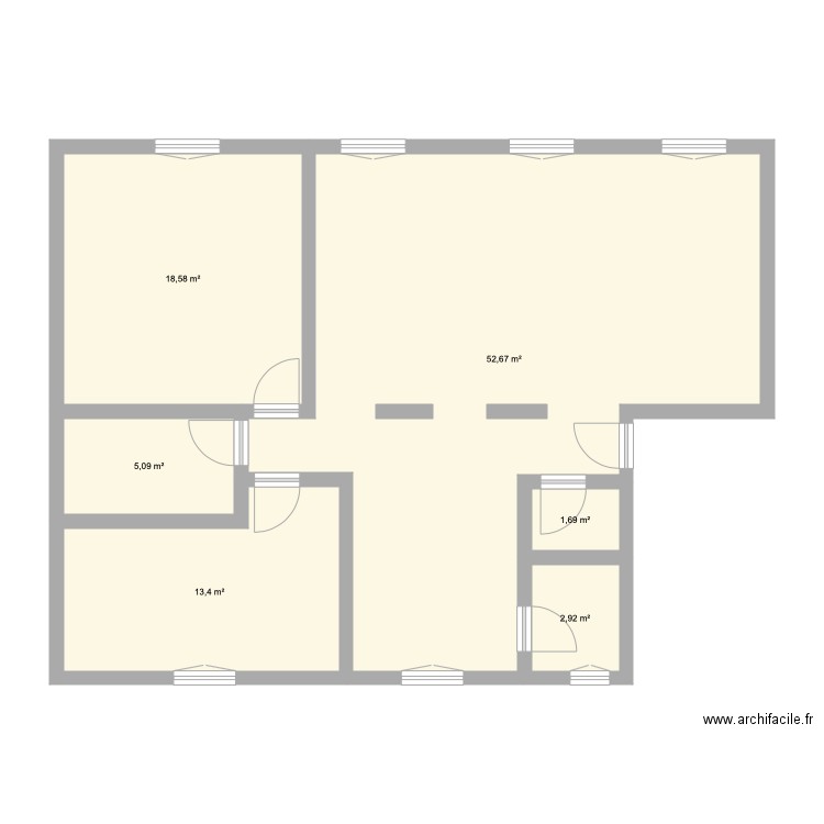 Projet appart CDG. Plan de 0 pièce et 0 m2