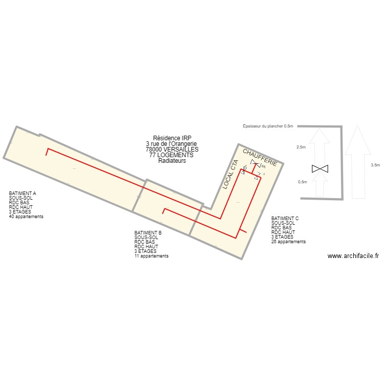 IRP ORANGERIE VERSAILLES. Plan de 3 pièces et 813 m2