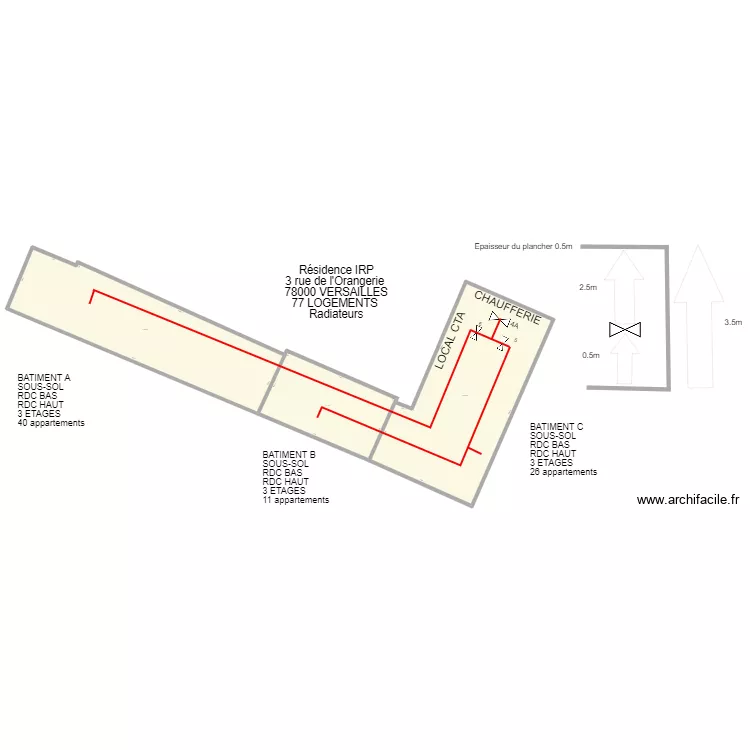 IRP ORANGERIE VERSAILLES. Plan de 