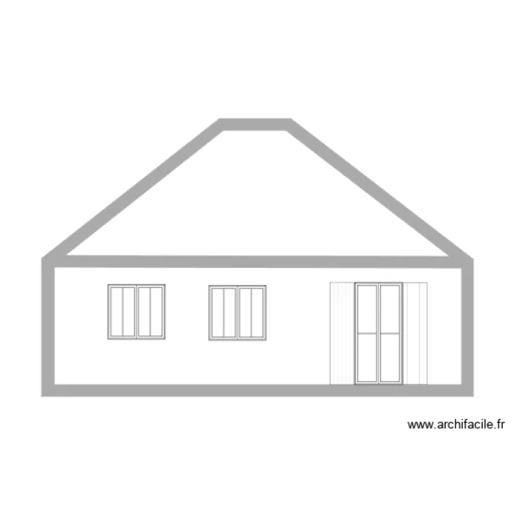 facade  ouest  avant projet. Plan de 