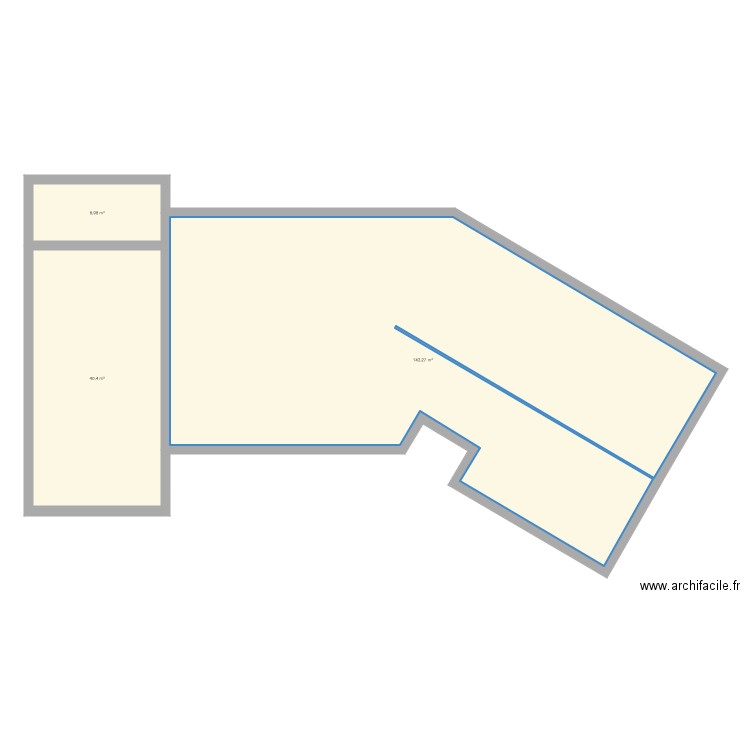 plan maison en V. Plan de 0 pièce et 0 m2