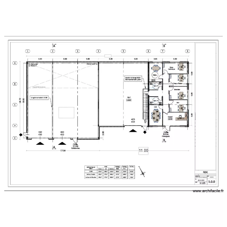 rdc chablis. Plan de 