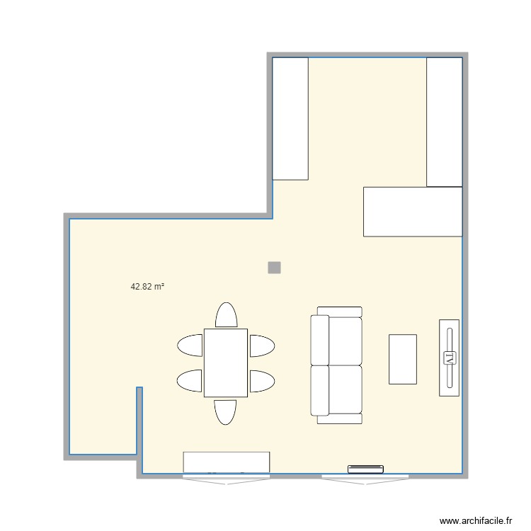 RDC canap&eacute; droit. Plan de 0 pièce et 0 m2