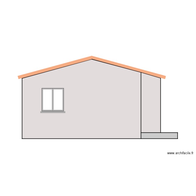 Façade Ouest. Plan de 0 pièce et 0 m2