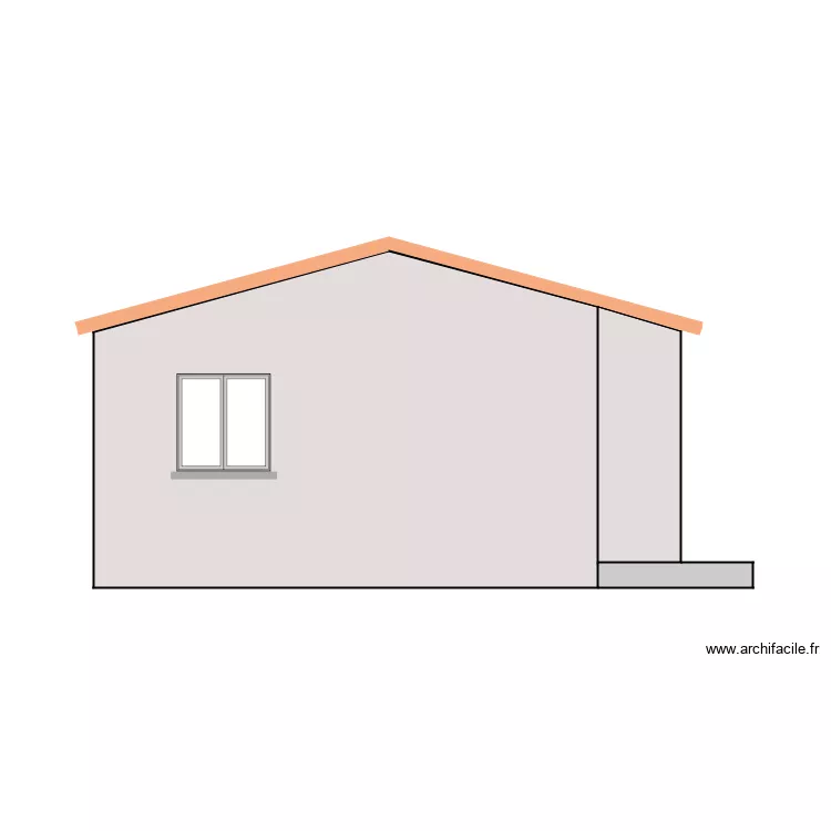 Fa&ccedil;ade Ouest. Plan de 