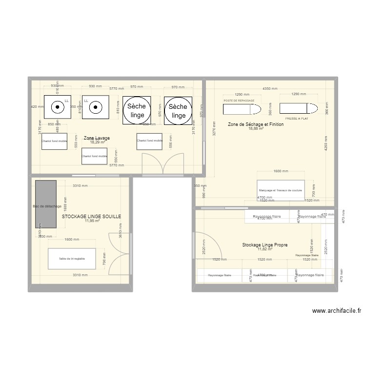 Proposition Descartes . Plan de 4 pièces et 61 m2