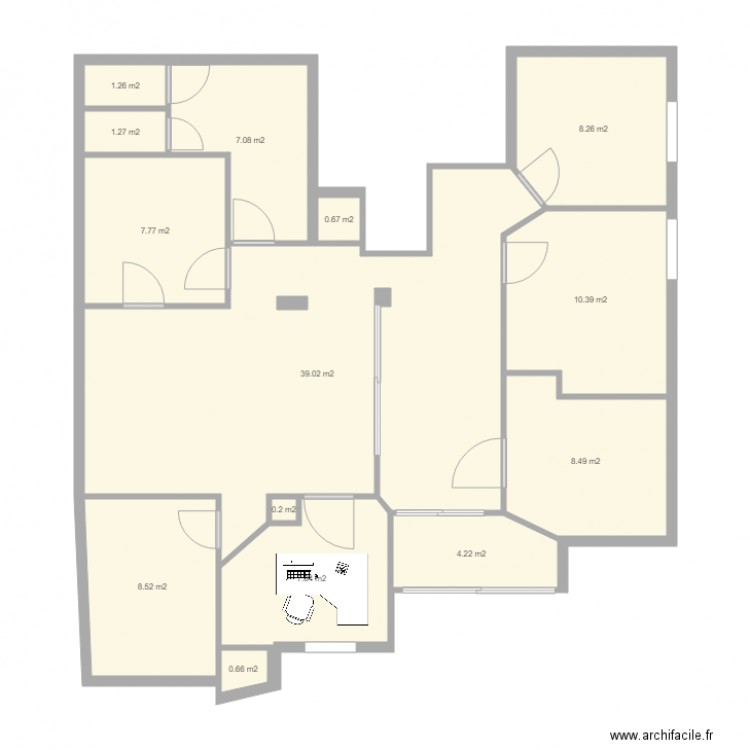 Bureau. Plan de 0 pièce et 0 m2
