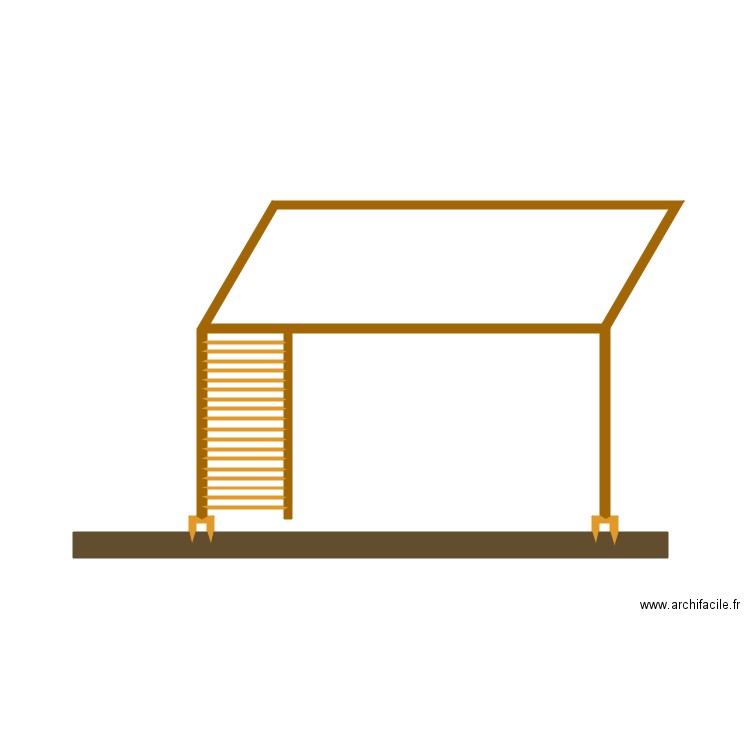 pergola avec brise vue. Plan de 0 pièce et 0 m2