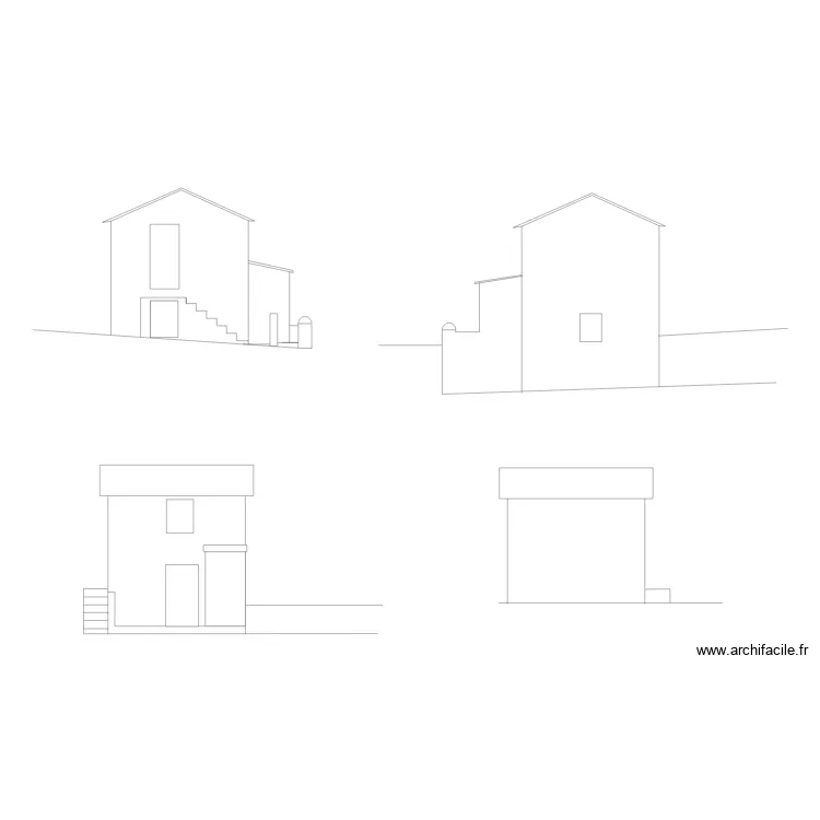 PIPE les facades existant. Plan de 
