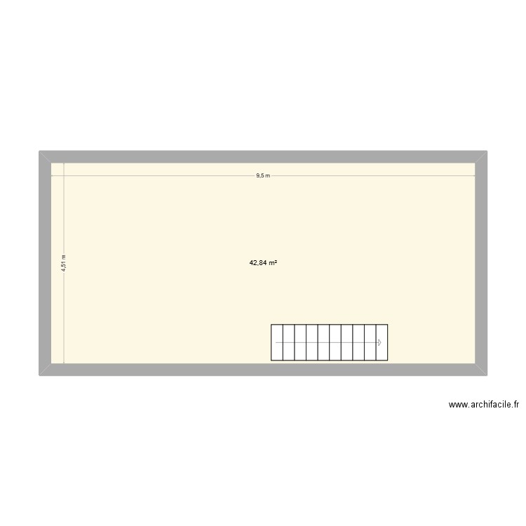 CARCES 2. Plan de 1 pièce et 43 m2