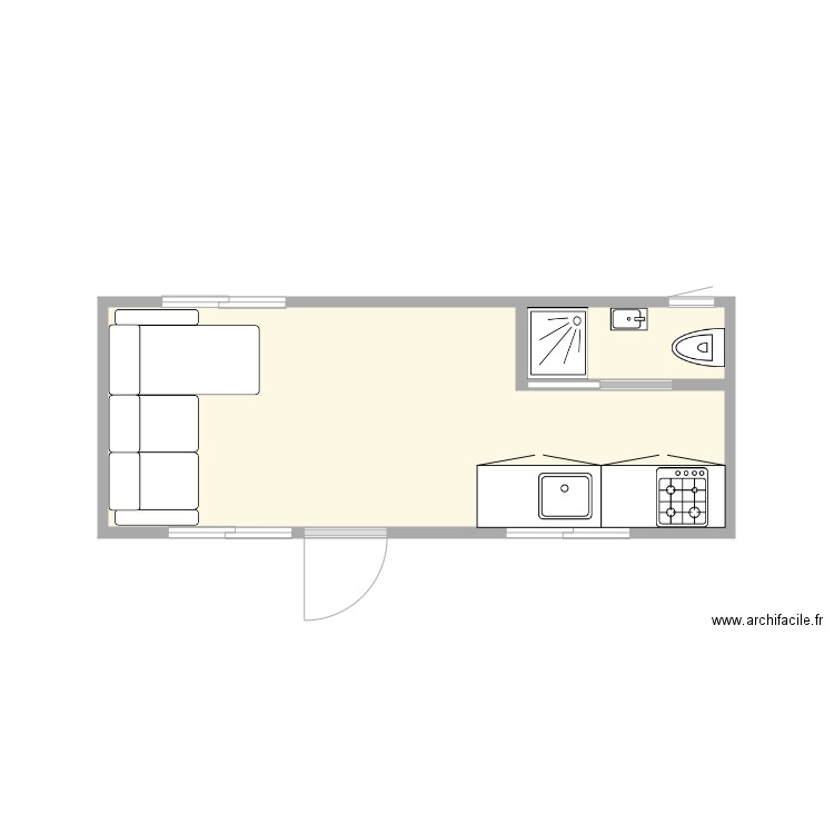 mini maison. Plan de 0 pièce et 0 m2