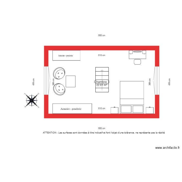 BI 1861 2ème étage coté. Plan de 0 pièce et 0 m2