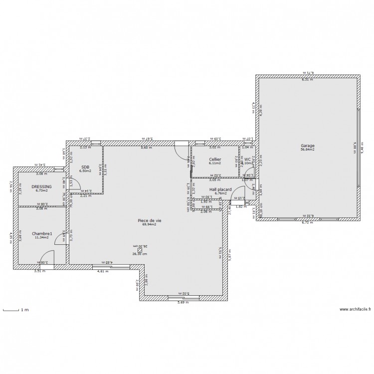  RAF rez de chaussé vide. Plan de 0 pièce et 0 m2