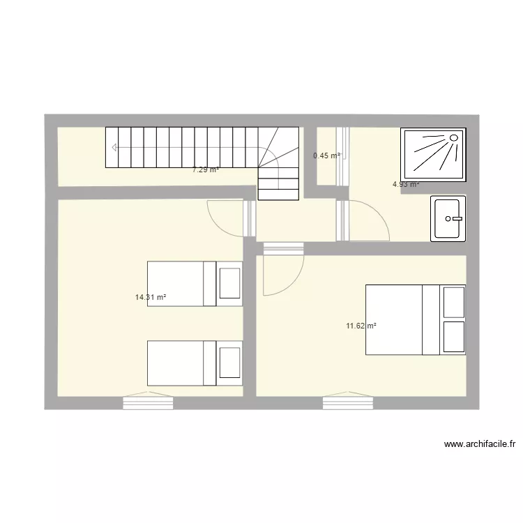CARRE   MDV 1 ER. Plan de 