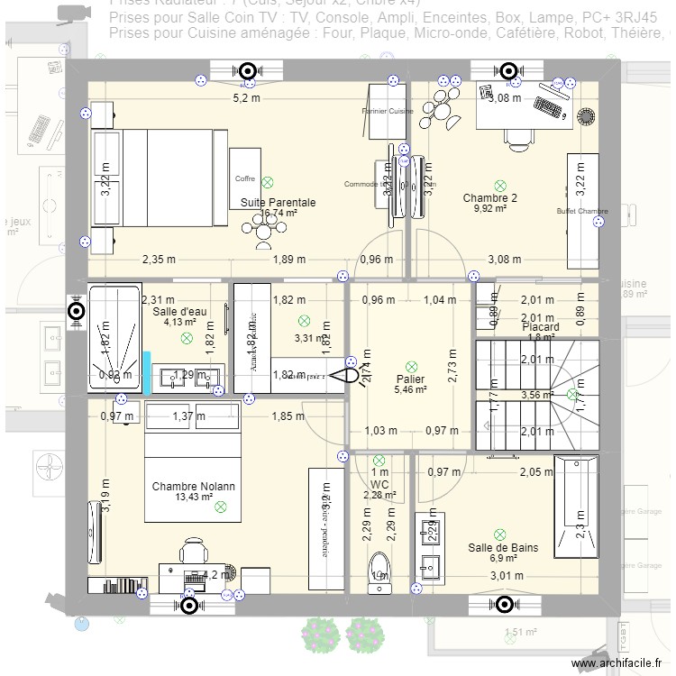 NEW Pavillon RdC Etage Suite MAP 1. Plan de 20 pièces et 206 m2