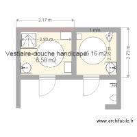 Plan vestiaires sanitaires Handicapé1