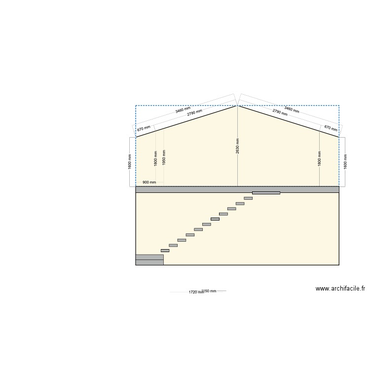 COUPE 1. Plan de 0 pièce et 0 m2