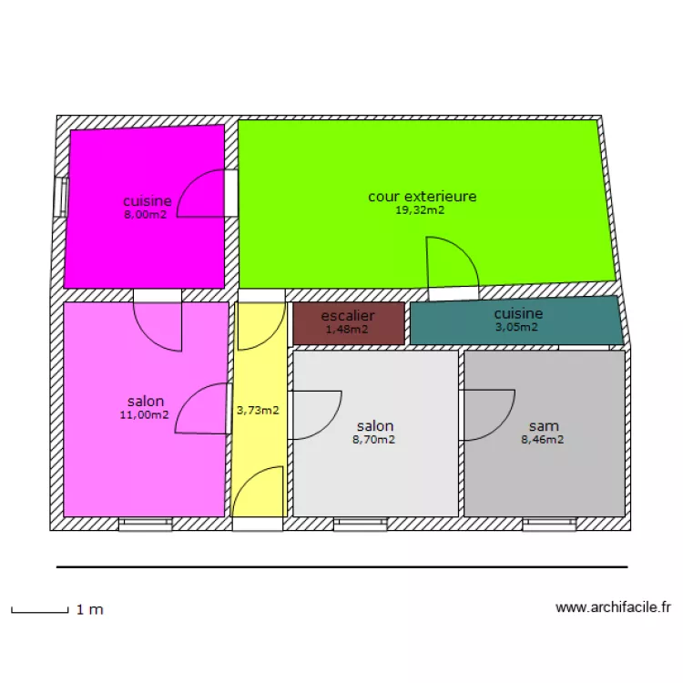 maison rez de chausse. Plan de 