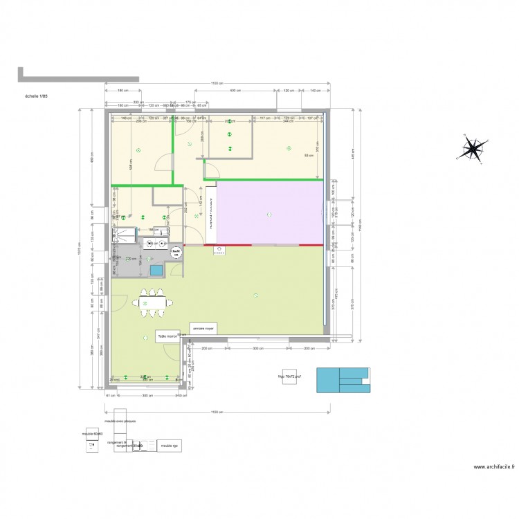 maison eclairage plafond. Plan de 0 pièce et 0 m2