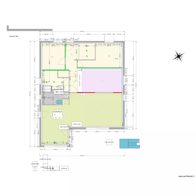 maison eclairage plafond. Plan de 
