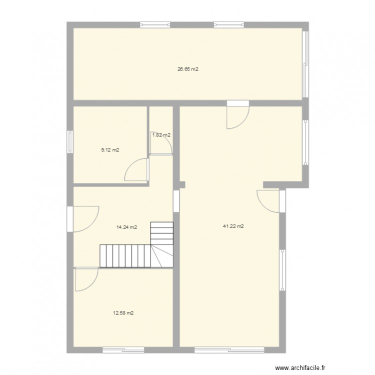 maison actuelle mur prorteur. Plan de 0 pièce et 0 m2