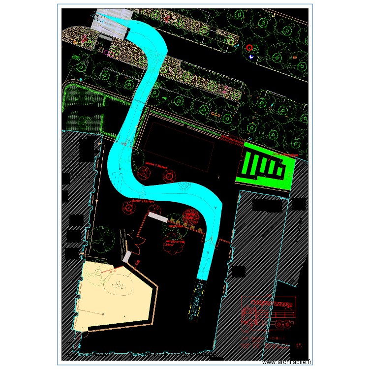 aménagement cour. Plan de 0 pièce et 0 m2