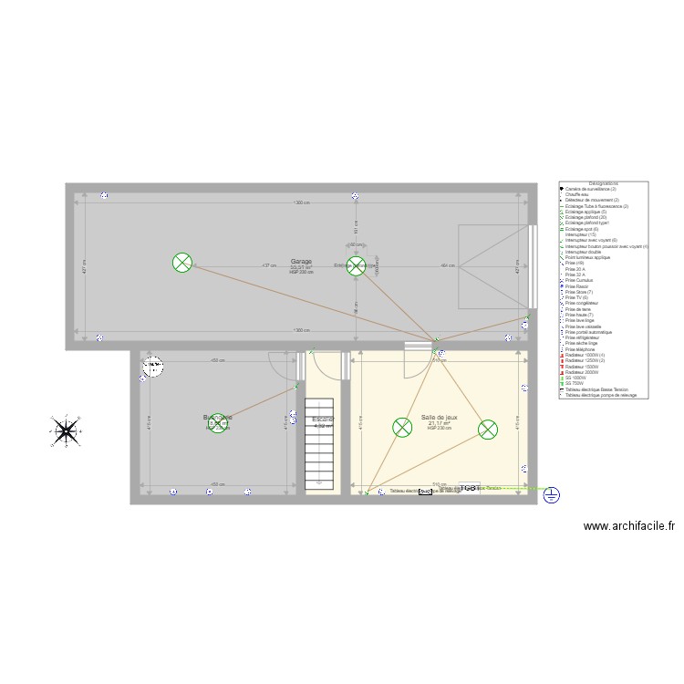 Plan Pavillon Tarik Montesson. Plan de 15 pièces et 268 m2