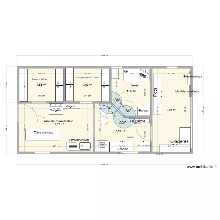 projet La Cabottine  Nouveau b&acirc;timent Avril 2023 . Plan de 
