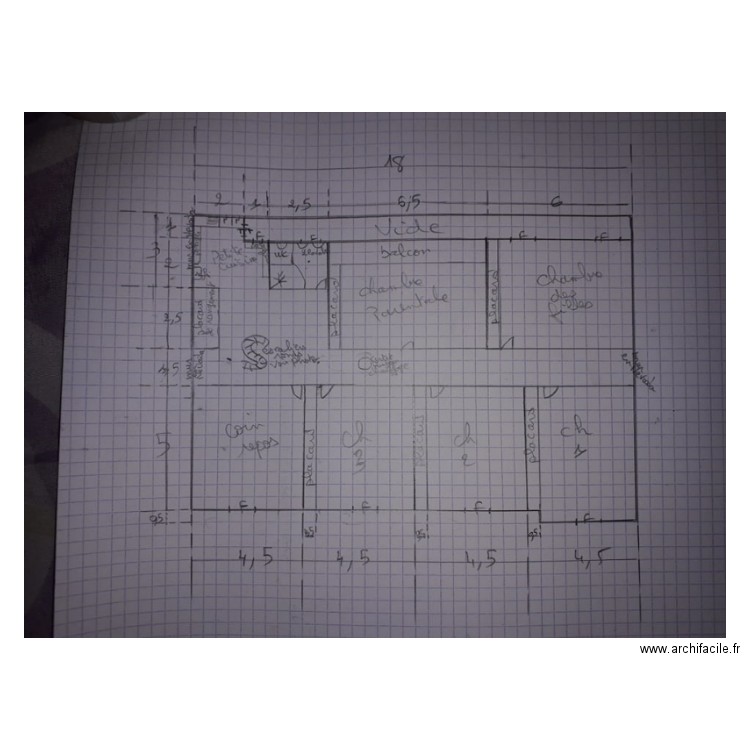 mon souhait plan pour le 1er étage. Plan de 0 pièce et 0 m2