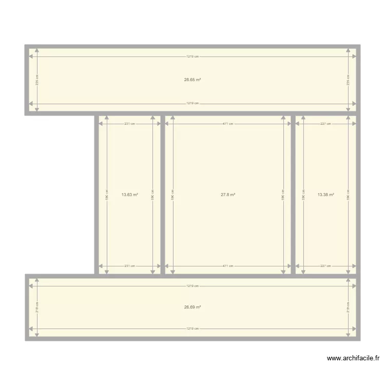 Maison container. Plan de 
