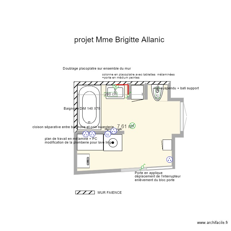 PROJET BRIGITTE ALLANIC. Plan de 0 pièce et 0 m2